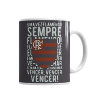Sempre Flamengo Cinza Chumbo Kupa Bardak Porselen