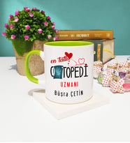 Mesajlı Ortopedi Uzmanı Kupa Bardak Yeşil