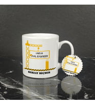 I Am a Civil Engineer Kupa Bardak ve Anahtarlık Set