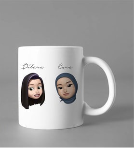 Emoji Kız Arkadaş Kupası Kişiye Özel