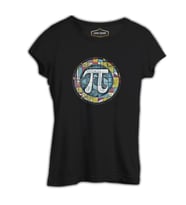 Matematik - Pi 5 Siyah Kadın Tshirt