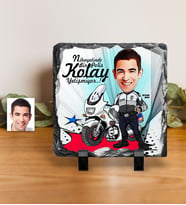 BK Gift Kişiye Özel Bay Polis Karikatürlü Dekoratif Doğal Taş  7