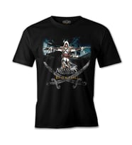 Assassin's Creed 4 Siyah Erkek Tshirt
