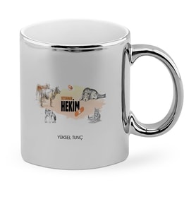BK Gift Kişiye Özel Mesleki Veteriner Hekim Krom Kupa Bardak  2