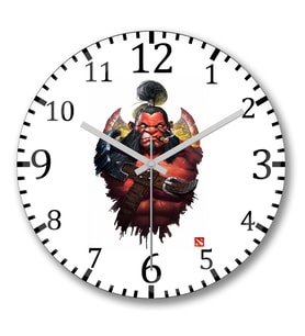 Axe Dota Duvar Saati Bombeli Gercek Cam