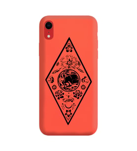 Iphone XR Çizgi Tasarımlı Turuncu Lansman Telefon Kılıfı
