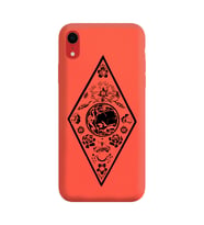 Iphone XR Çizgi Tasarımlı Turuncu Lansman Telefon Kılıfı