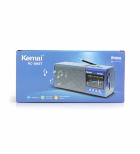 Kemai MD-306BT Bluetoothlu Nostalji FM Radyo USB Hafıza Kartı Aux (Siyah)