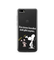 Snoopy Tasarımlı Süper Şeffaf Silikon Telefon Kılıfı Huawei Y5 2018