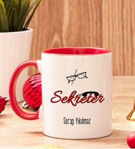 Sekretere Hediye Renkli Kupa Bardak