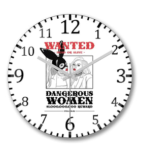 Dangerous Women Duvar Saati Bombeli Gercek Cam