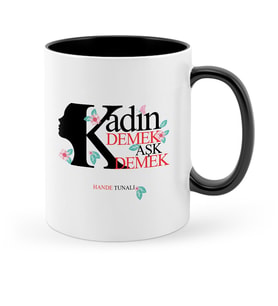 BK Gift Kişiye Özel Kadınlar Günü Siyah Kupa Bardak  1