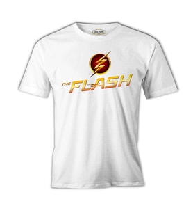 Flash Beyaz Erkek Tshirt