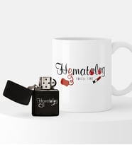 BK Gift Kişiye Özel Hematolog Temalı Çakmak ve Kupa Seti - 1