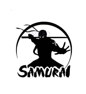 Araba çıkartmaları Samurai söndürme hareketli Sticker
