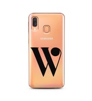 Samsung A40 Harf Tasarımlı Telefon Kılıfı W-Harfi 