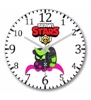 Brawl  Stars Virüs 8 Bit Duvar Saati Bombeli Gercek Cam