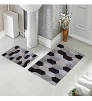 Banyo Halısı Ikili Klozet Takımı Kaymaz Tabanlı (60 xm x 100 cm + 40 cm x 60 cm) 