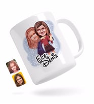 BK Gift Kişiye Özel Kız Kardeşler Karikatürlü Beyaz Kupa Bardak-6