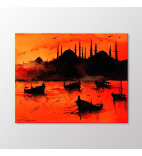 Arty Tablo İstanbul Manzarası Tablo (Karışık)