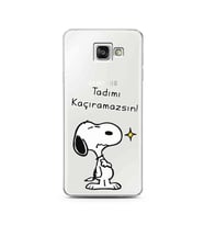 Snoopy Tasarımlı Süper Şeffaf Silikon Telefon Kılıfı Samsung A3 (2016)