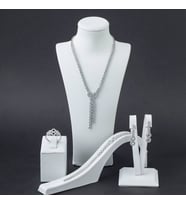 925 Ayar Gümüş  Zirkon Taşlı Yuvarlak Model Set