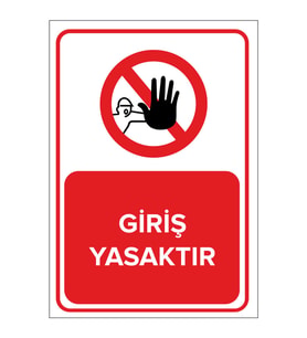 NEW JARGON - Giriş Yasaktır Levhası - Sac Malzeme 25x35cm