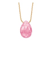 Rose Altın Pembe Damla Taşlı Kolye