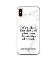 Iphone Xs Max Beyaz Mermer Söz Tasarımlı Telefon Kılıfı