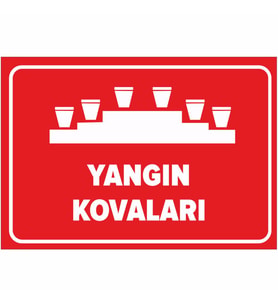 MIGNATIS - Yangın Kovaları Levhası - Sac Malzeme 35x50cm