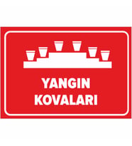MIGNATIS - Yangın Kovaları Levhası - Sac Malzeme 35x50cm