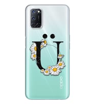 Papatya Harf Tasarım Süper Şeffaf Silikon Telefon Kılıfı Oppo A52-A72 Ü-Harfi