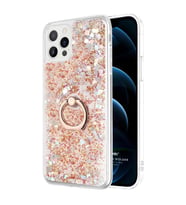 Microsonic Apple iPhone 12 Pro Max Kılıf Glitter Liquid Holder Gold