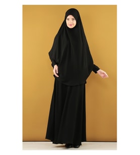 Çarşaf Soft Bütün Peçeli Sultanbaş (Siyah)