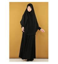 Çarşaf Soft Bütün Peçeli Sultanbaş (Siyah)