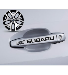 Subaru Sti Kapı Kolu Sport Sticker Yapıştırma 8 Adet