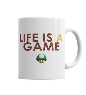 Life's A Game  Mario Kupa Bardak Porselen