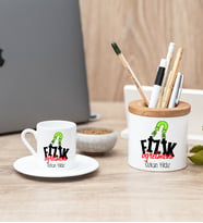 Fizik Öğretmeni Türk Kahvesi Fincanı Ve Kalemlik Hediye Seti