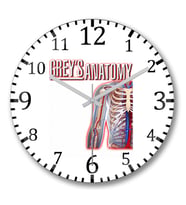 Grey´s  Anatomy Duvar Saati Bombeli Gercek Cam
