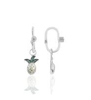 Söğütlü Silver Gümüş rodyumlu taşlı ananas göçmen küpe