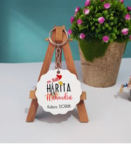 Mesajlı Harita Mühendisi Tasarımlı Kişiye Özel Harita Mühendisi Ahşap Anahtarlık