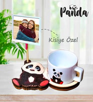 Kişiye Özel Panda 3D Figürlü Kupa Arkadaşa Hediye