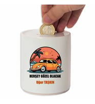 İsme Özel Seramik Kumbara - Herşey Güzel Olacak