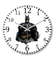 Batman   Duvar Saati Bombeli Gercek Cam