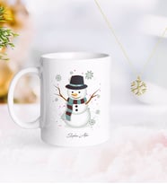 BK Gift Kişiye Özel Kardan Adam Kupa ve Kar Tanesi Kolye-1 (Model 1)