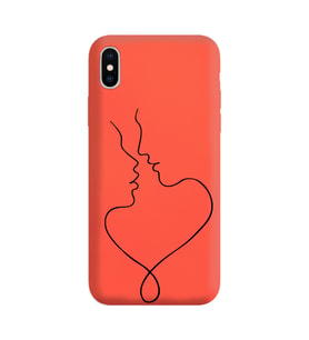 Iphone Xs Max Çizgi Tasarımlı Turuncu Lansman Telefon Kılıfı