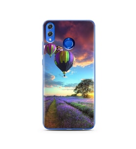 Lavanta Bahçesi Tasarımlı Süper Şeffaf Silikon Telefon Kılıfı Huawei Honor 8x
