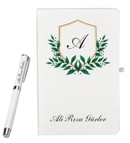 Kişiye Özel Hazırlanmış Şık Defter Seti Roller Kalem Hediyeli