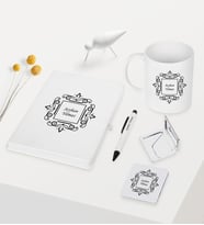 BK Gift Kişiye Özel Beyaz Defter Kalem Kupa Ayna Seti - 1