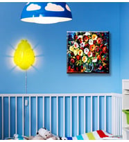 Rengarenk Çiçekler Kanvas Tablo Hediyelik Dekoratif Tablo COLORFUL-FLOWERS 1